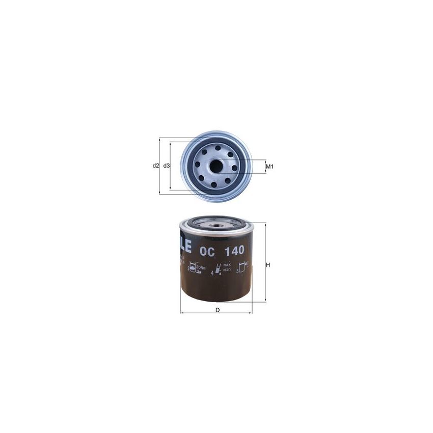 FILTR OLEJU KNEHT OC140 NISSAN 1.7-4.2 80-06
