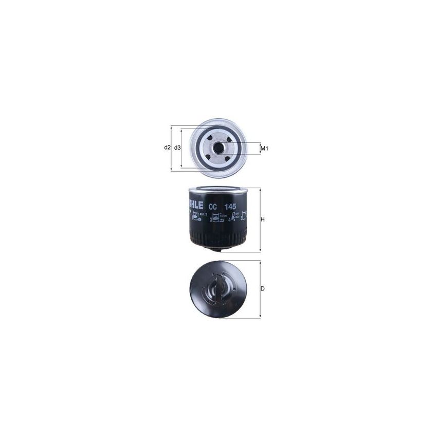 FILTR OLEJU KNEHT OC145 VW 1.7-1.9 95-