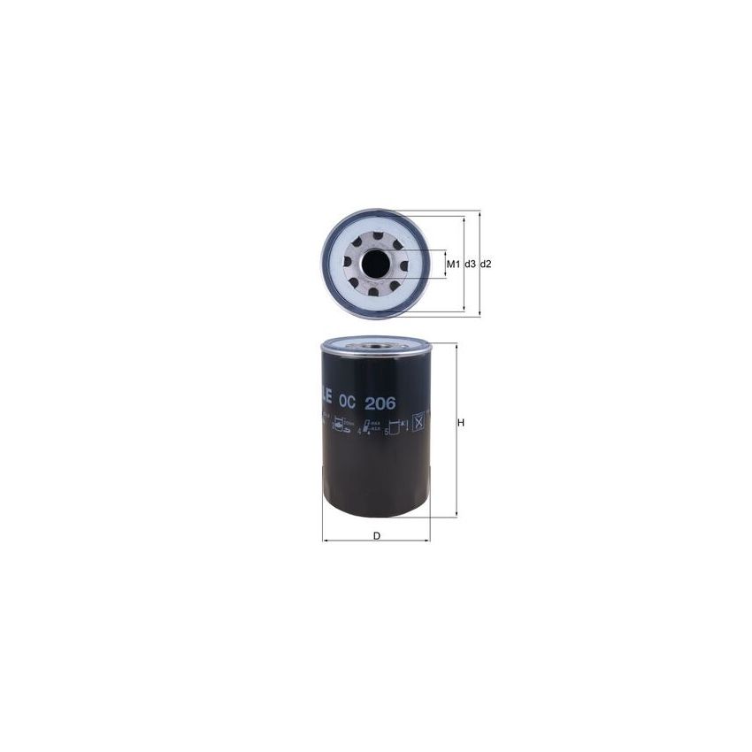 FILTR OLEJU KNEHT OC206 MAN D0834