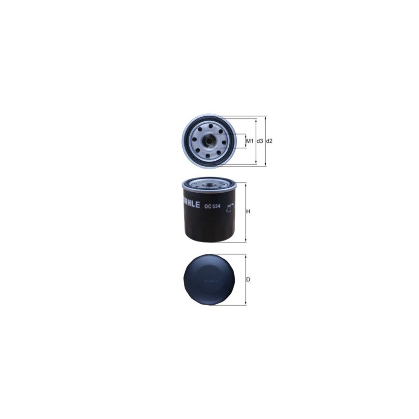 FILTR OLEJU KNEHT OC534 TOYOTA 1.2-2.5 83-