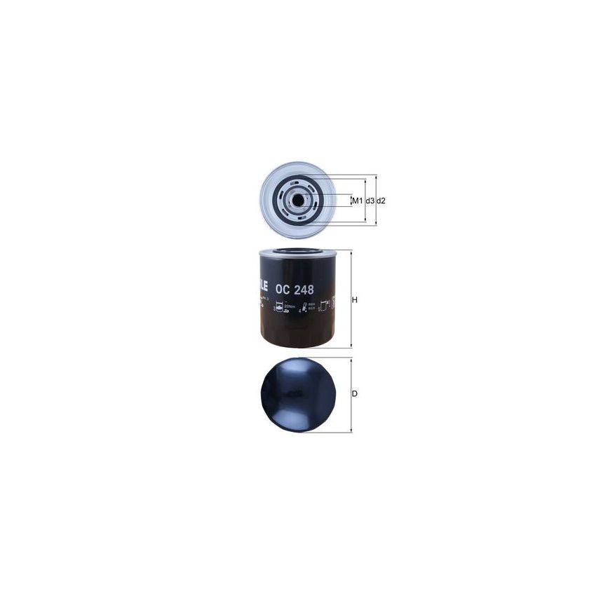 FILTR OLEJU KNEHT OC248 PSA 2.5-2.8 78-