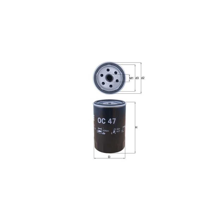 FILTR OLEJU KNEHT OC47 VW 0.9-2.2 77-