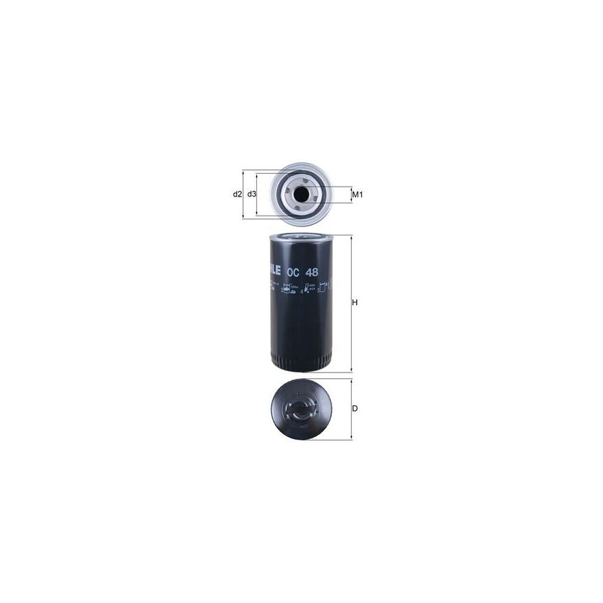 FILTR OLEJU KNEHT OC48 RVI MIDR06 76-