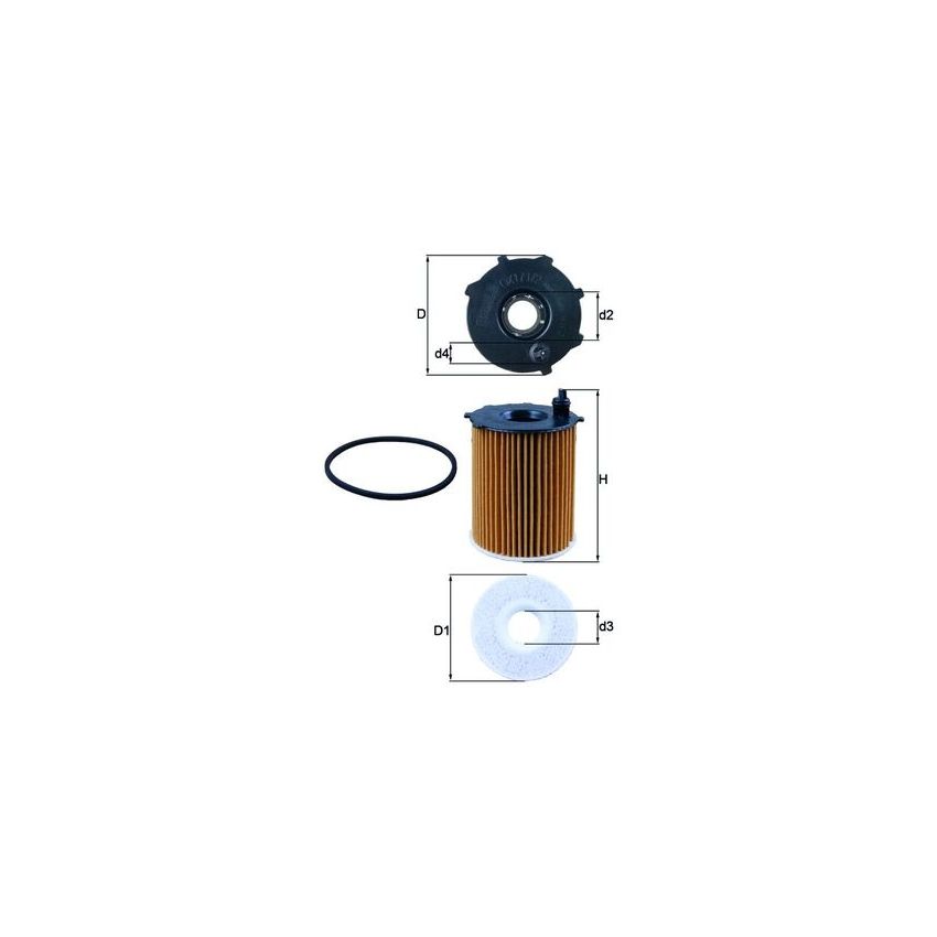 FILTR OLEJU KNEHT OX171/2D PSA 1.4-1.6HDI 01-19