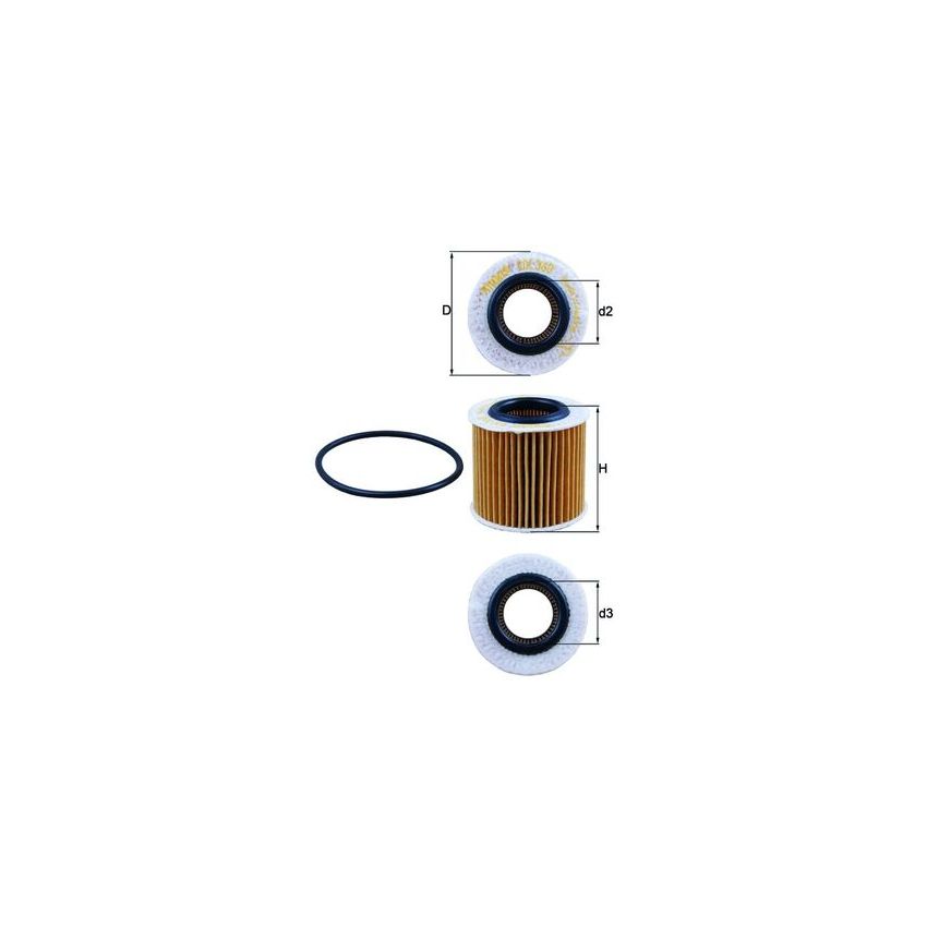 FILTR OLEJU KNEHT OX360D VW 1.2 01-