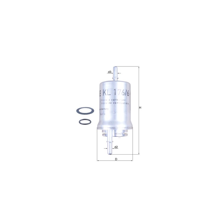 FILTR PALIWA KNEHT KL176/6D F VW 1.2-2.5 96-