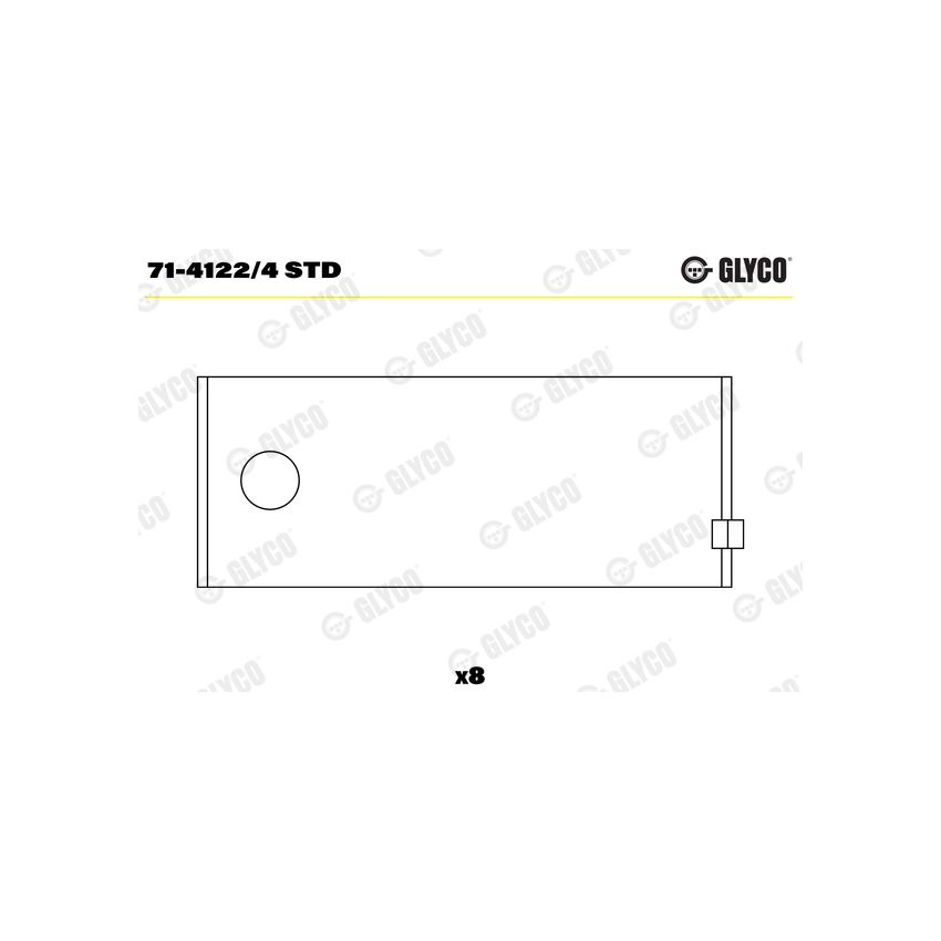 PANEWKI KORBOWODOWE GLYCO 7141224<41245CP>STD NISSAN 1.6-2.0B+D  81- 
