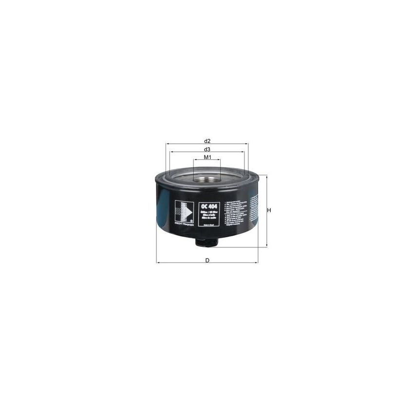 FILTR OLEJU KNEHT OC404 VW LT 2.8TDI
