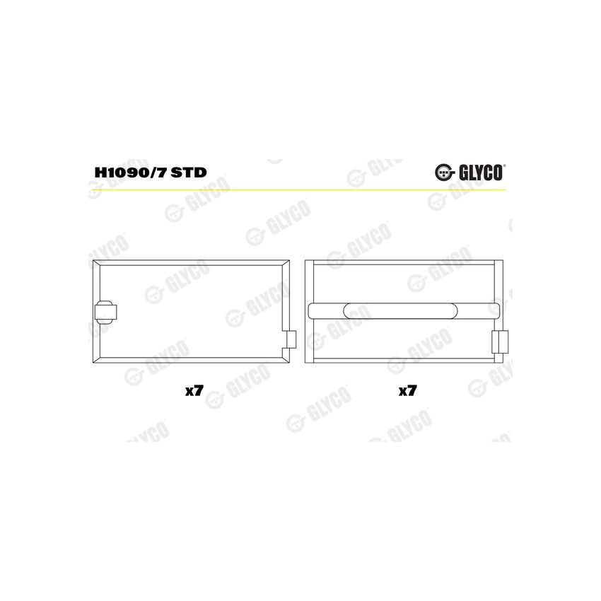 PANEWKI GŁÓWNE GLYCO H10907 STD RVI MIDR06.02 82- 