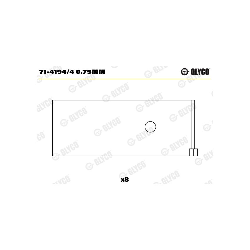 PANEWKI KORBOWODOWE GLYCO 7141944<4-66675P> 0.75 MITSUBISHI 1.9-2.6 