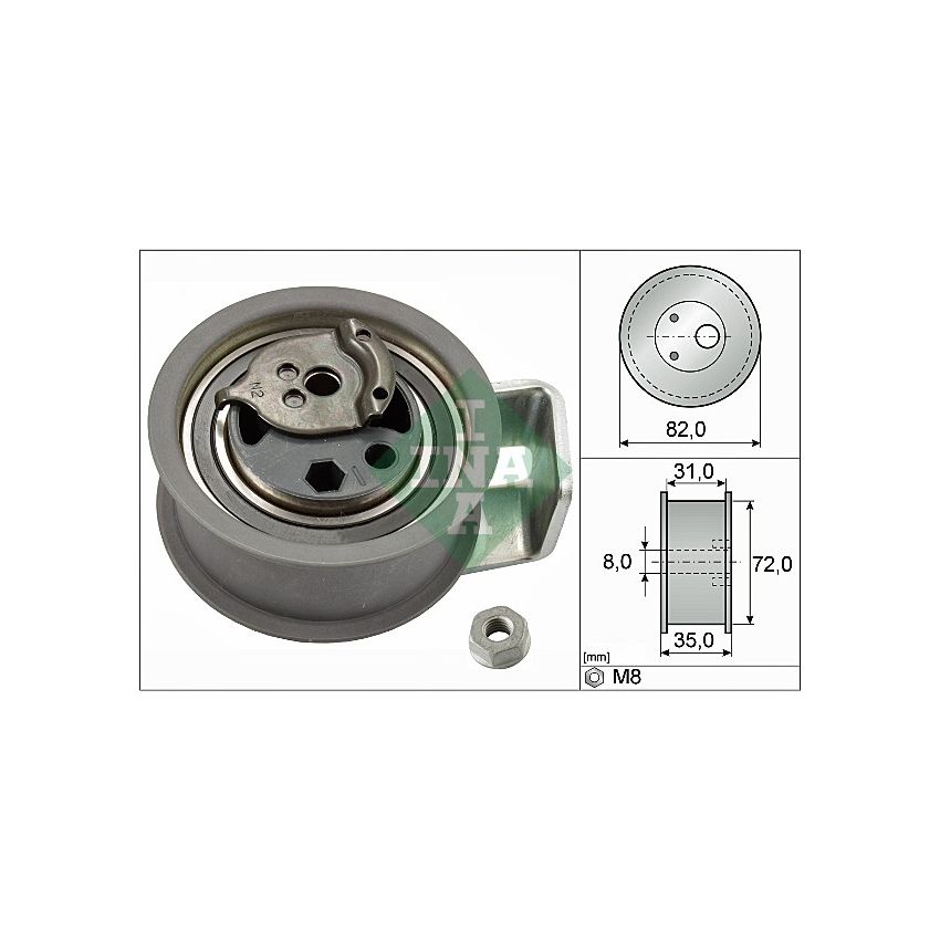 NAPINACZ PASKA INA 531043620 AUDI 1.9TDI